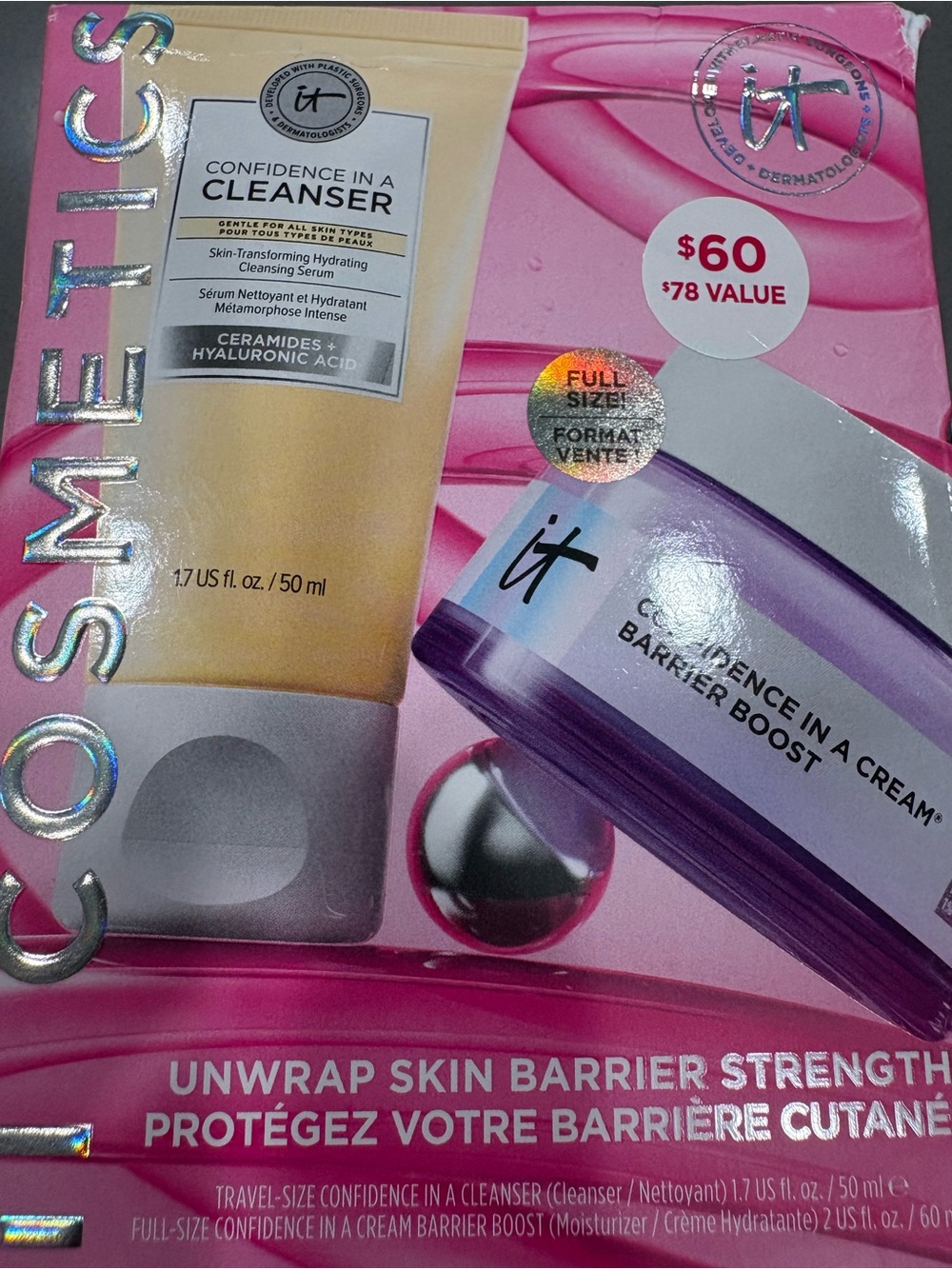 IT Cosmetics Unwrap Skin Barrier Strength Skincare Set Cleanser & Barrier boost - Picture 4 of 6